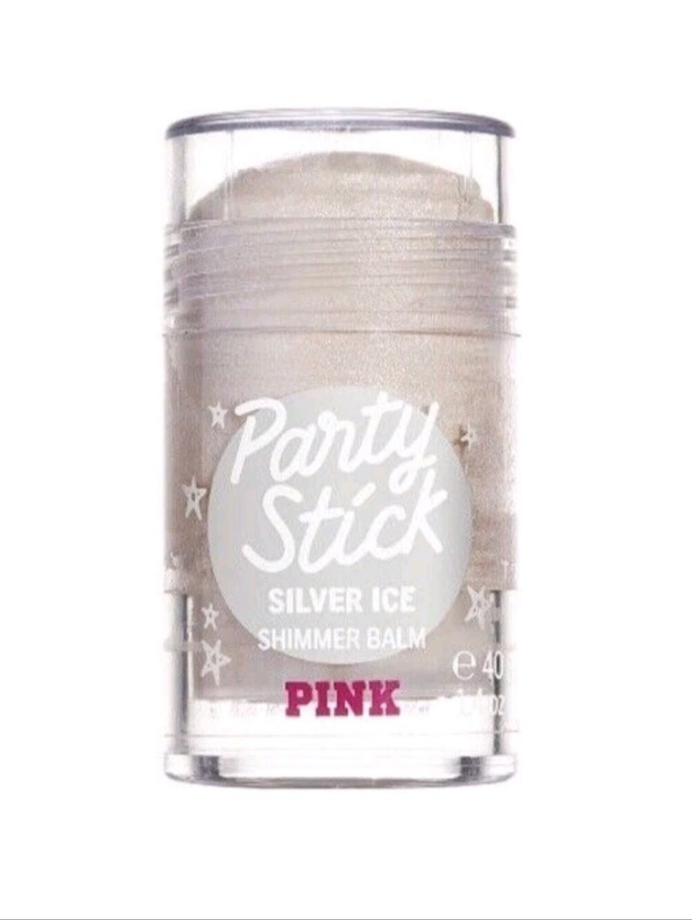 Victoria's Secret Pink Party Stick Shimmer Balm Silver Ice